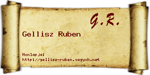 Gellisz Ruben névjegykártya